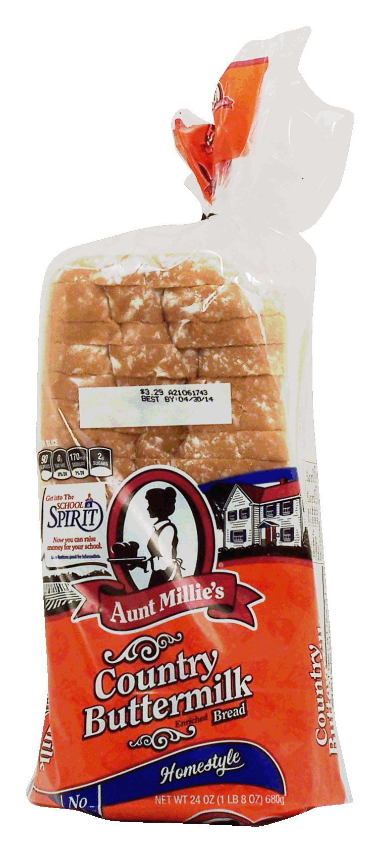 Aunt Millie's Homestyle country buttermilk enriched sliced bread loaf Full-Size Picture